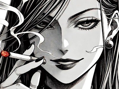 femme cigarette manga