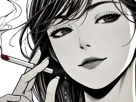 femme-cigarette-manga