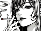 femme-cigarette-manga