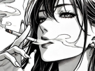 femme-cigarette-manga
