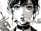 femme-cigarette-manga