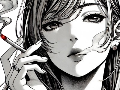 femme cigarette manga