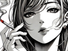 femme-cigarette-manga