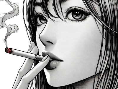 femme cigarette manga