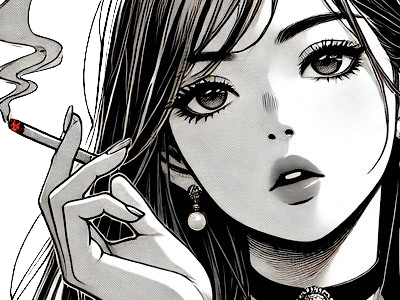 femme cigarette manga
