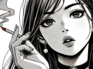 femme-cigarette-manga