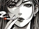 femme-cigarette-manga