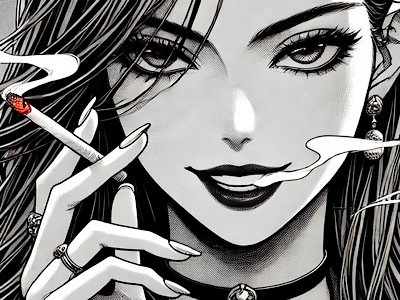 femme cigarette manga
