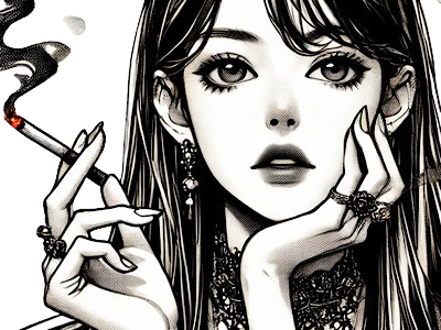 femme cigarette manga