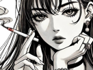 femme-cigarette-manga