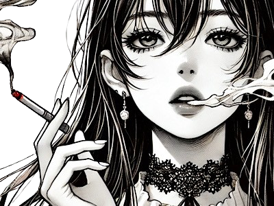 femme cigarette manga