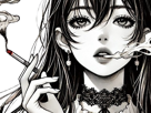 femme-cigarette-manga
