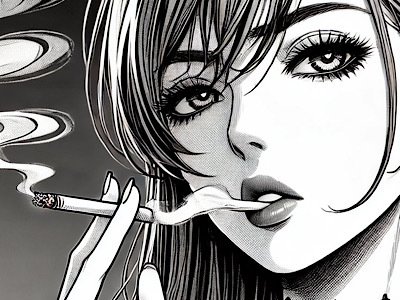 femme cigarette manga