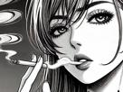femme-cigarette-manga