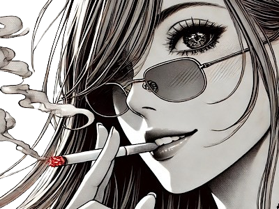 femme cigarette manga