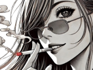 femme-cigarette-manga