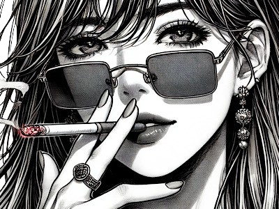 femme cigarette manga