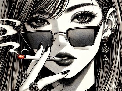 femme cigarette manga