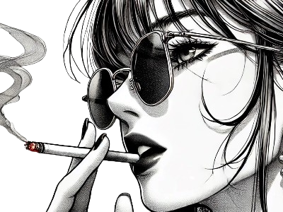 femme cigarette manga
