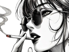 femme-cigarette-manga