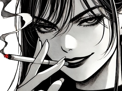 femme manga cigarette