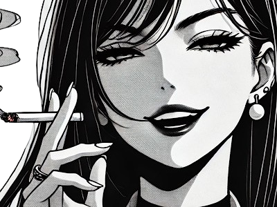 femme manga cigarette