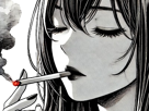 femme-manga-cigarette