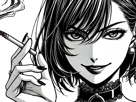 femme-manga-cigarette