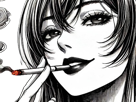 femme-manga-cigarette
