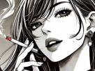 femme-manga-cigarette