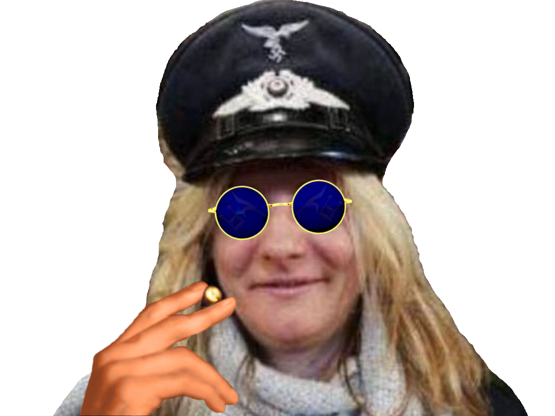 ludivine daoudi casquette nazi rn joint fume lunettes elton john