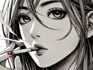 femme-manga-cigarette