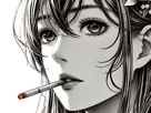 femme-manga-cigarette