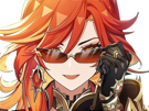 genshin-himeko-murata-lunettes-rousse-pyro-archon-natlan-classe-style-cool-femme-fatale