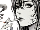 femme-manga-cigarette
