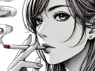 femme-manga-cigarette