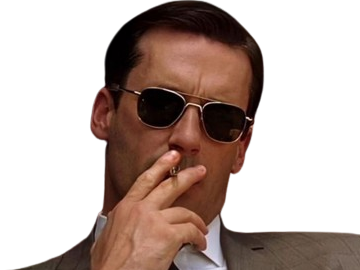 mas men donald draper alpha swag clope lunettes costume cravate cigarette