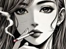 femme-manga-cigarette