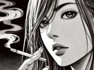 femme-manga-cigarette