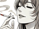 femme-manga-cigarette