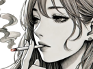 femme-manga-cigarette