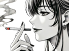 femme-manga-cigarette