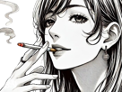 femme-manga-cigarette