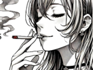 femme-manga-cigarette