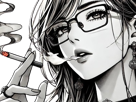 femme-manga-cigarette