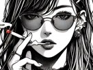 femme-manga-cigarette