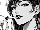 femme-manga-cigarette