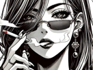 femme-manga-cigarette