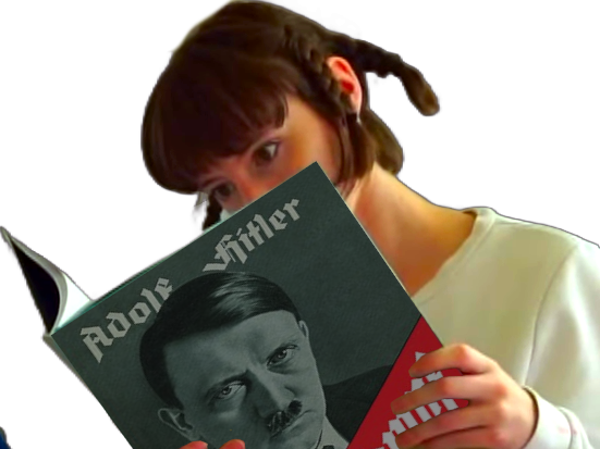 mesange autisme autiste asperger aspie kheyette fille mignonne livre hitler adolf mein kampf lecture lire