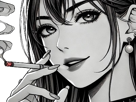 femme-manga-cigarette